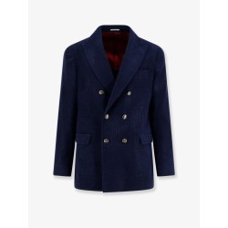 Deconstructed one-and-a-half-breasted corduroy blazer