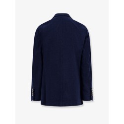 Deconstructed one-and-a-half-breasted corduroy blazer
