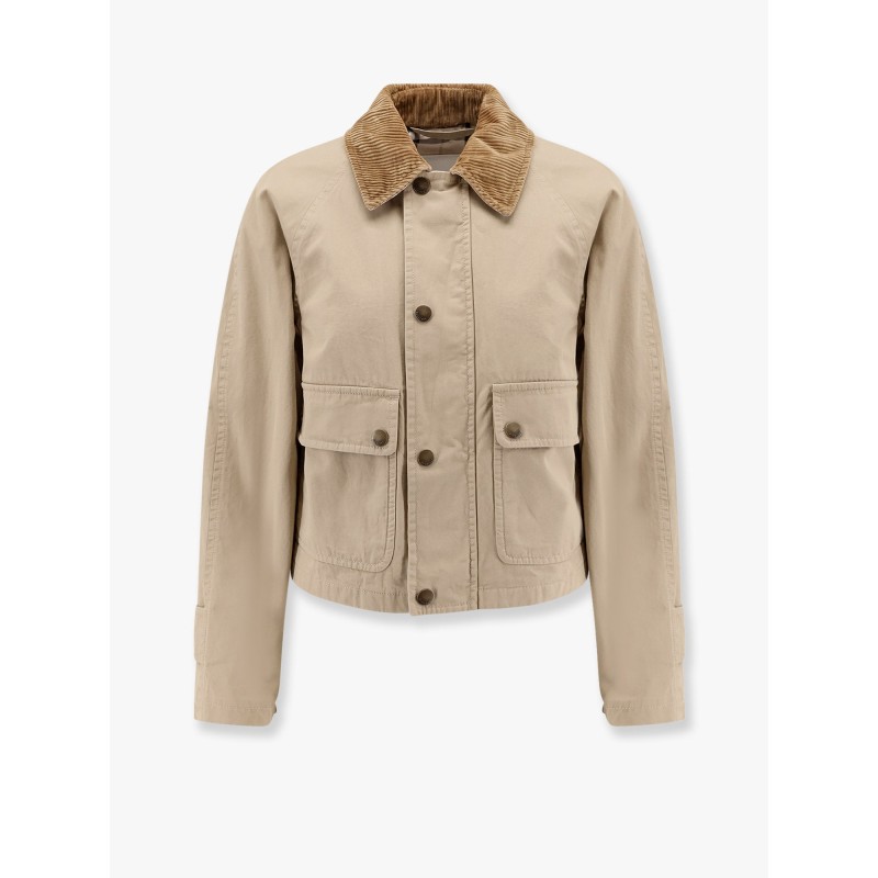 Organic cotton jacket with check lining