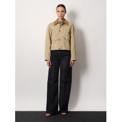 Organic cotton jacket with check lining