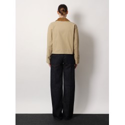 Organic cotton jacket with check lining