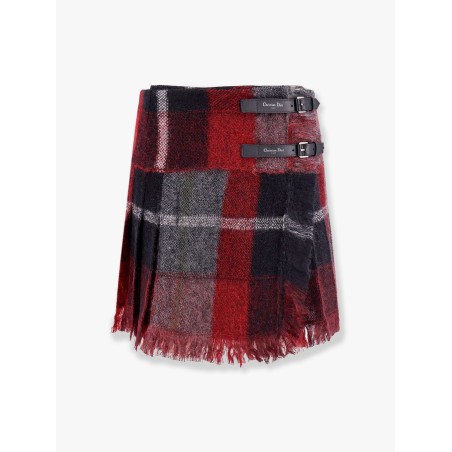 Check'n'dior madras mohair and wool kilt