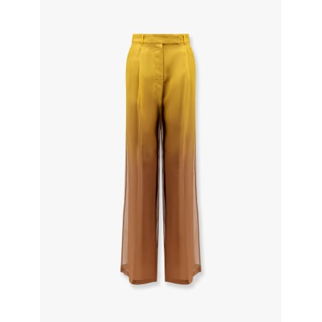 Baffo silk trousers with shaded effect