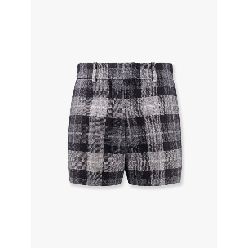 Tartan wool shorts with  check'n'dior motif
