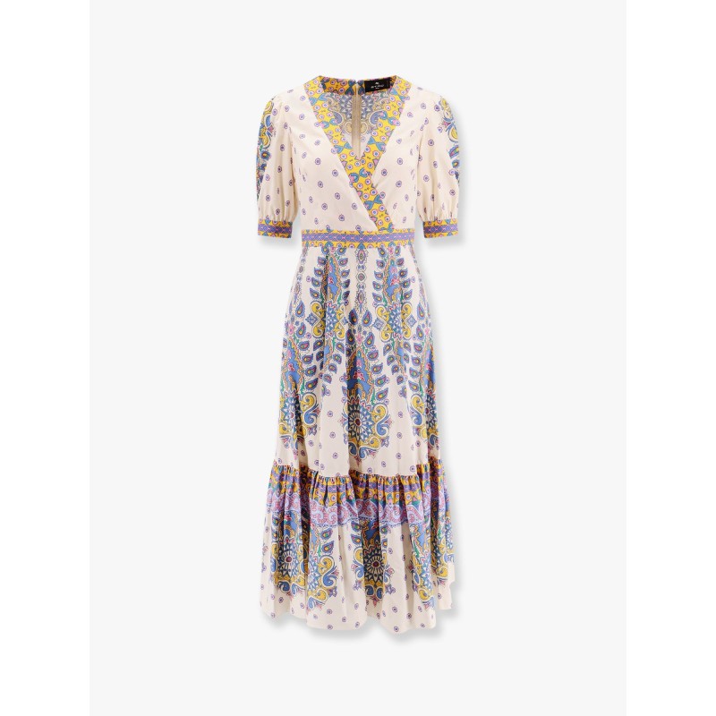 Flounced cotton dress