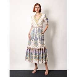 Flounced cotton dress