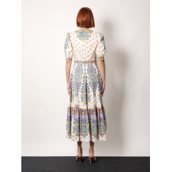 Flounced cotton dress