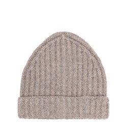 WOOL AND COTTON BLEND BEANIE