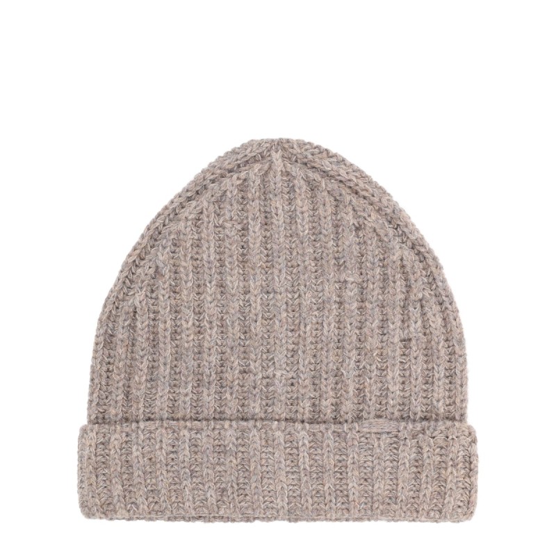 WOOL AND COTTON BLEND BEANIE
