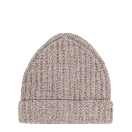 WOOL AND COTTON BLEND BEANIE