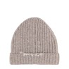 WOOL AND COTTON BLEND BEANIE