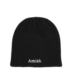 RIBBED BEANIE WITH LOGO