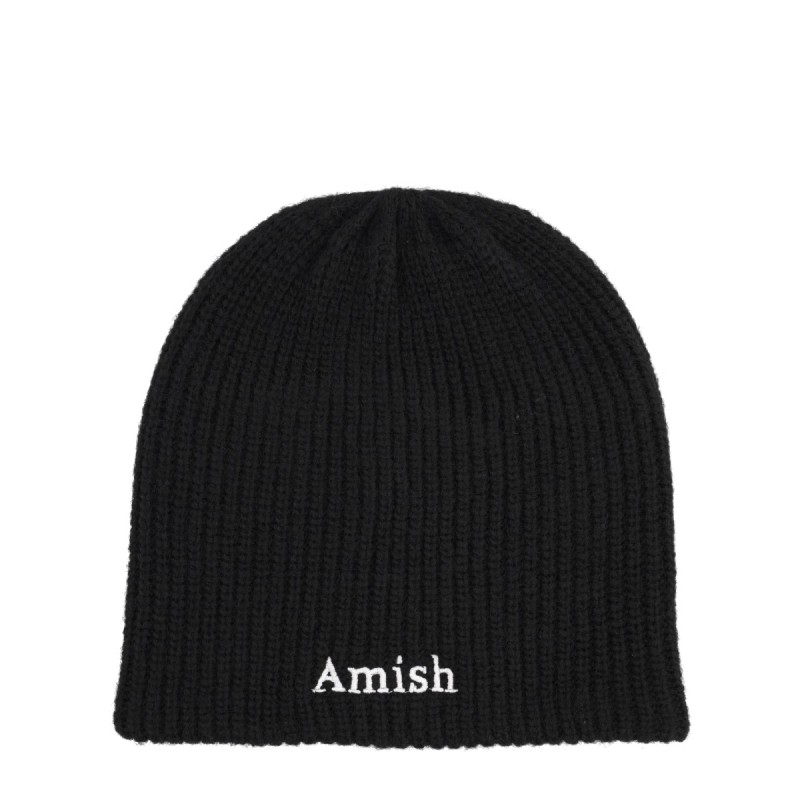 RIBBED BEANIE WITH LOGO