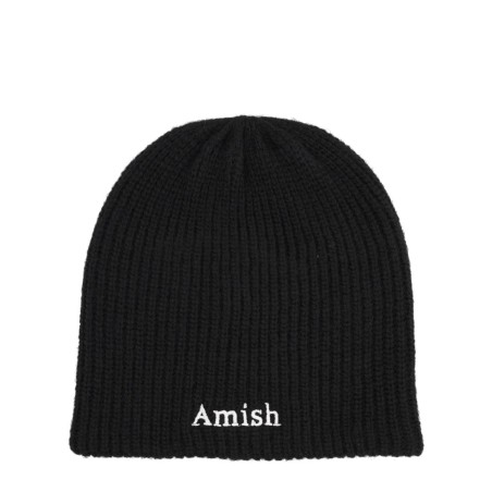 RIBBED BEANIE WITH LOGO