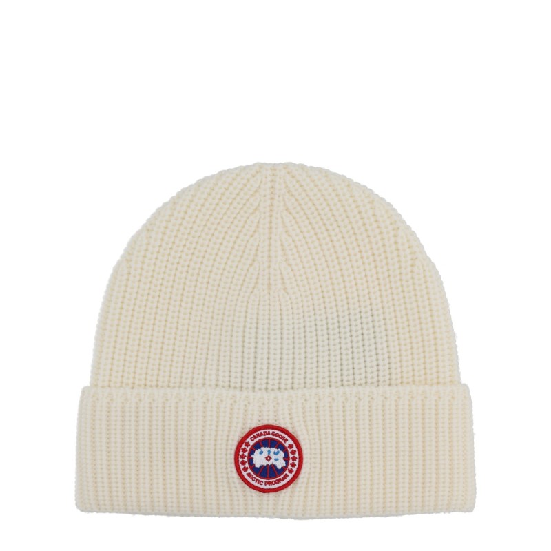 RIBBED BEANIE WITH LOGO
