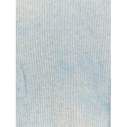 Reversible wool sweater with distressed effect