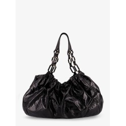 Patent leather shoulder bag