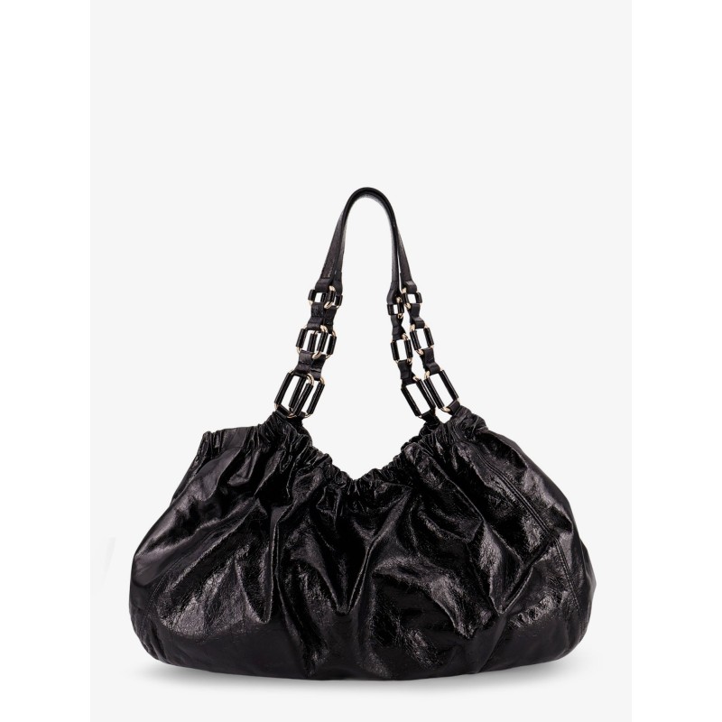Patent leather shoulder bag