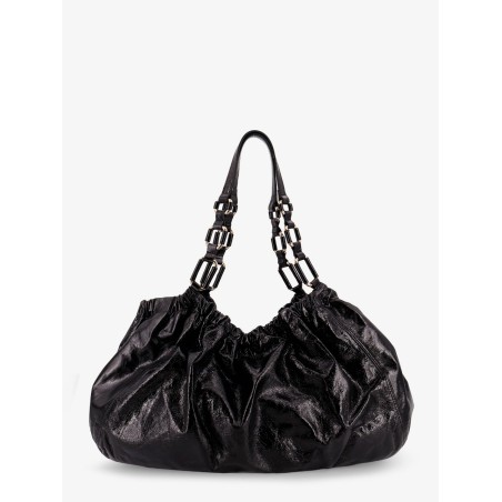 Patent leather shoulder bag