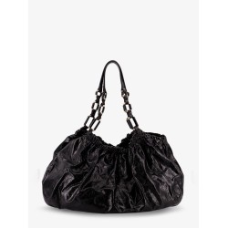 Patent leather shoulder bag