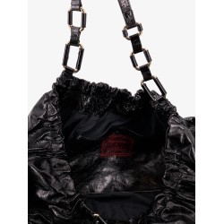 Patent leather shoulder bag