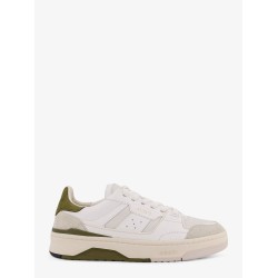Caly low-top leather and suede sneakers
