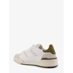 Caly low-top leather and suede sneakers