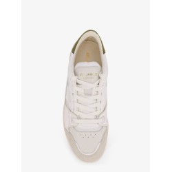 Caly low-top leather and suede sneakers
