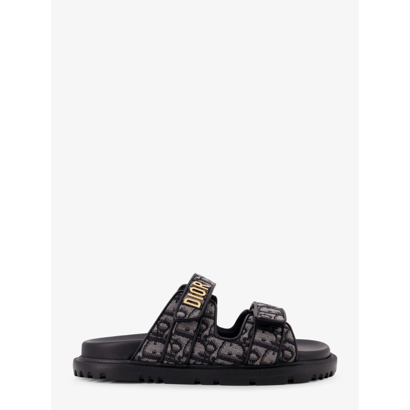 Dioract Dior Oblique jacquard fabric sandals