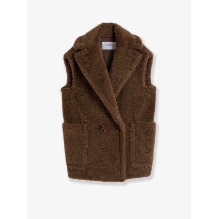 Bormida alpaca and wool sleeveless coat