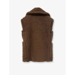 Bormida alpaca and wool sleeveless coat