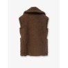 Bormida alpaca and wool sleeveless coat