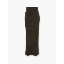 Boris wool and cashmere long skirt