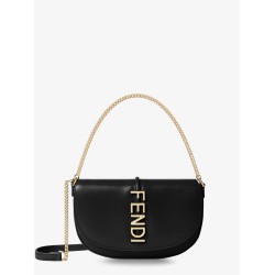 Wallet on Chain Fendigraphy leather shoulder bag