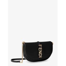 Wallet on Chain Fendigraphy leather shoulder bag