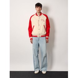 Nic cotton jacket with maxi Golden Club embroidery