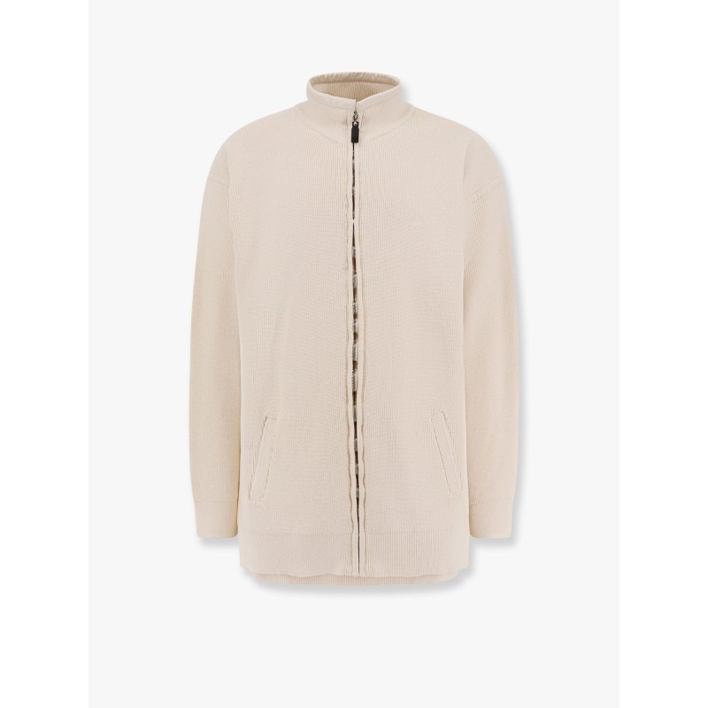Intertwined cardigan with bb garderobe motif