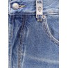 Washed blue straight leg jeans