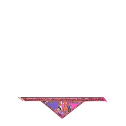 "BANDEAU" TRIANGLE SCARF IN ORCHID PRINT