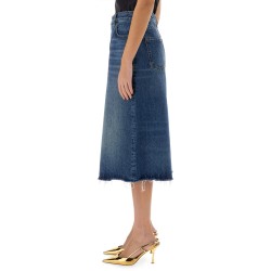 PATCHWORK DENIM BERMUDA SHORTS