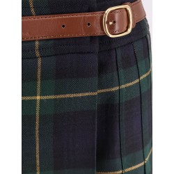 Tartan wool kilt miniskirt