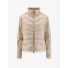 Nylon down jacket with wool sleeves