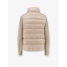 Nylon down jacket with wool sleeves