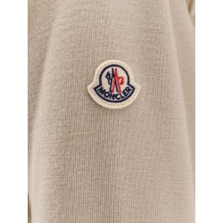 Nylon down jacket with wool sleeves
