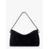 Scoop suede clutch