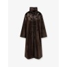 Mandarin faux fur coat