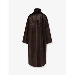 Mandarin faux fur coat