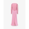 Viscose long dress with silk top with sequins