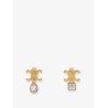 Twinkle Triomphe metal earrings with rhinestones