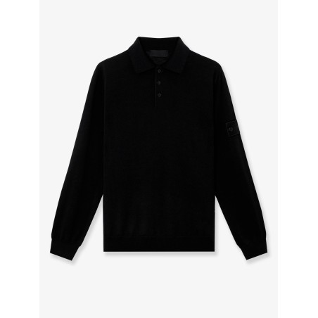 Virgin wool polo sweater